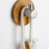 Настенные крючки для ванной и кухни для полотенец дерево хром 2 шт фото 3