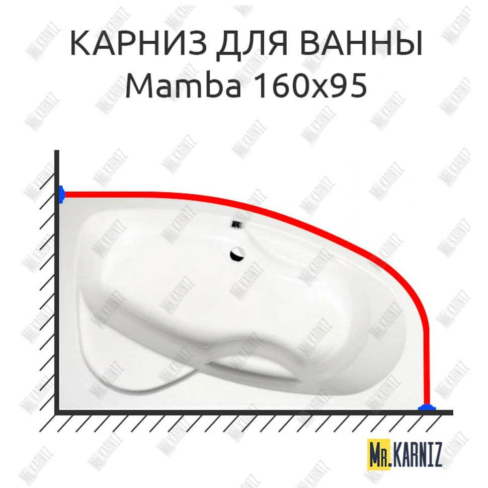 Карниз для ванны Alpen Mamba 160х95 (Усиленный 25 мм) MrKARNIZ