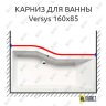 Карниз для ванны Alpen Versys Передний борт 160х85 (Усиленный 25 мм) MrKARNIZ фото 1