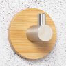 Настенные крючки для ванной и кухни для полотенец дерево хром 1 шт фото 2