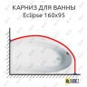 Карниз для ванны Balteco Eclipse 160х95 (Усиленный 25 мм) MrKARNIZ фото 1
