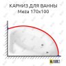 Карниз для ванны Cersanit Meza 170х100 Усиленный 20 мм MrKARNIZ фото 1